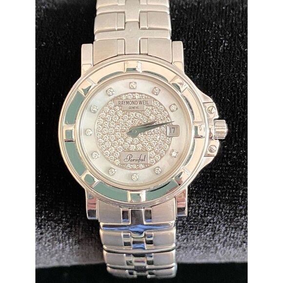 Raymond Weil Parsifal Stainless With Diamond Dial Watch-RARE - Picture 2 of 12